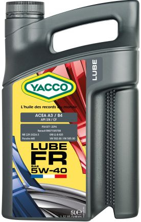 Yacco LUBE FR 5W40 Olej silnikowy 5L