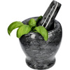 BROWIN - Marmurowy moździerz kuchenny czarny - 10 cm - 312023