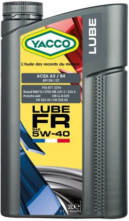 Yacco LUBE FR 5W40 Olej silnikowy 2L