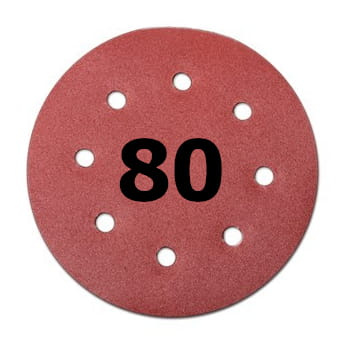 Papier ścierny Krążek do szlifierki 190MM rzep 80