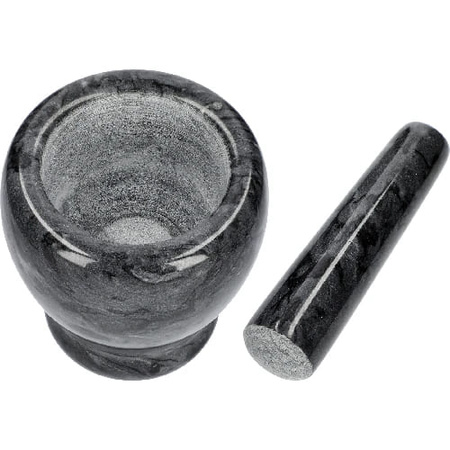 BROWIN - Marmurowy moździerz kuchenny czarny - 10 cm - 312023