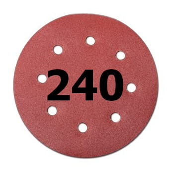 Papier ścierny Krążek do szlifierki 190MM rzep 240
