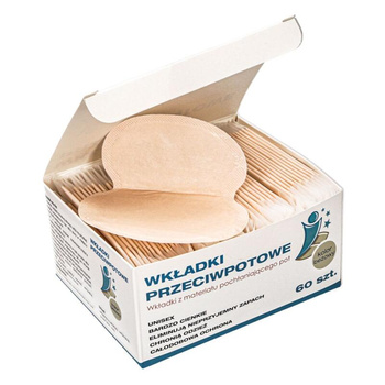 Wkładki przeciwpotowe pod pachy - 60 szt - Beżowe