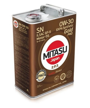 MITASU GOLD SN 0W-30 ILSAC GF-5 (PAO) - MJ-103 - 4L