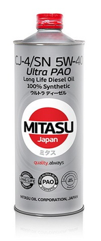 MITASU ULTRA PAO DIESEL CJ-4/SN 5W-40 - MJ-211 - 1L