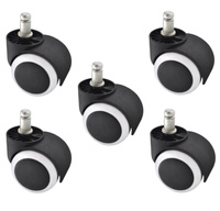 Kółka do fotela krzesła fi 11mm 5 szt
